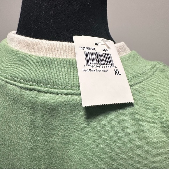 Best Grandma Ever Top Embroidered Cotton Lime Green Size XL - Picture 6 of 10